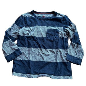 🍭6/$30 H&M boy’s blue striped long sleeve shirt - 4-6 years